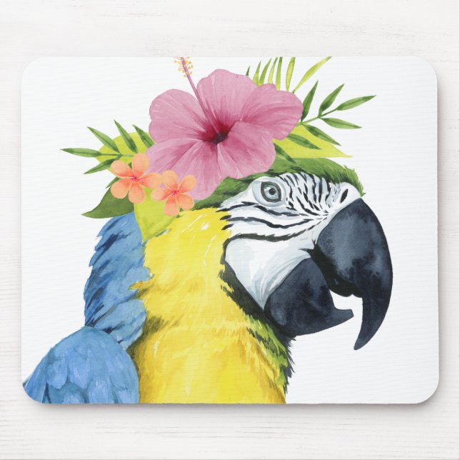 Tropical Halo - Parrot Mouse Mat (Front)
