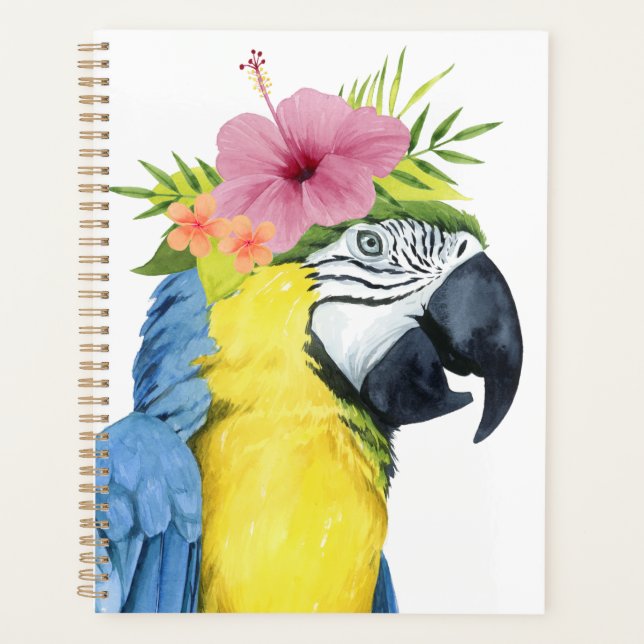 Tropical Halo - Parrot Planner (Front)