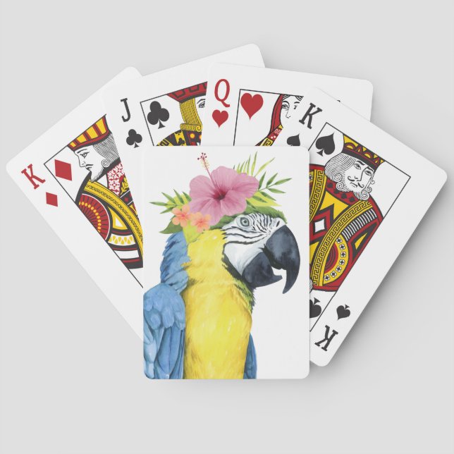 Tropical Halo - Parrot Playing Cards (Back)