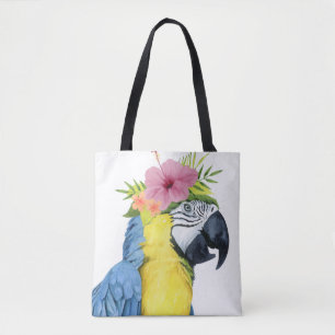 Tropical Halo - Parrot Tote Bag