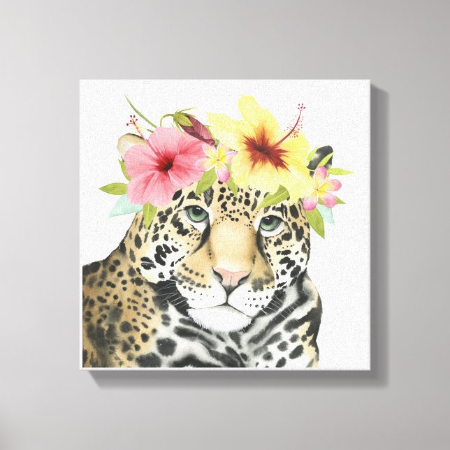 Tropical Halo | Sweet Cheetah Canvas Print (Front)