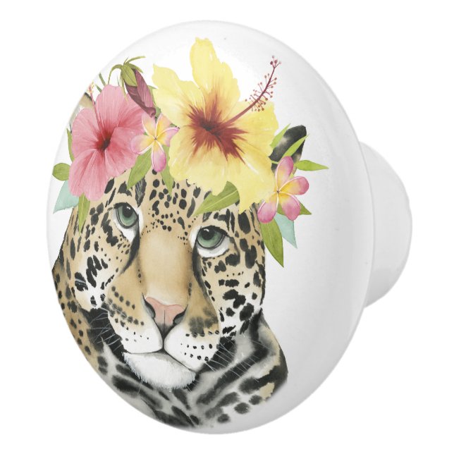 Tropical Halo | Sweet Cheetah Ceramic Knob (Right)