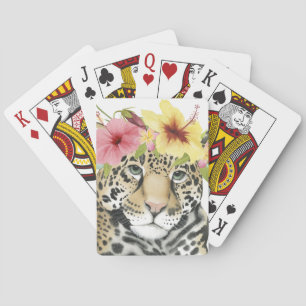 Tropical Halo   Sweet Cheetah Playing Cards