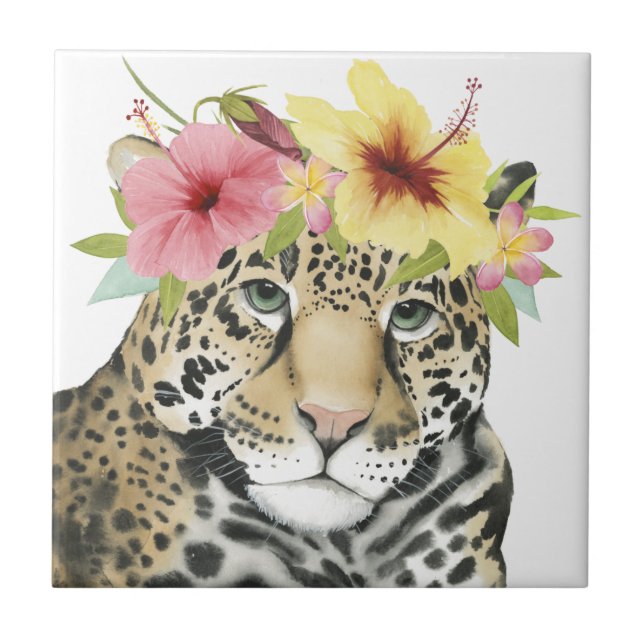 Tropical Halo | Sweet Cheetah Tile (Front)