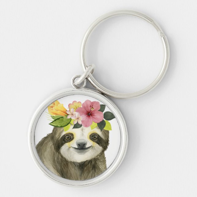 Tropical Halo | Sweet Sloth Key Ring (Front)