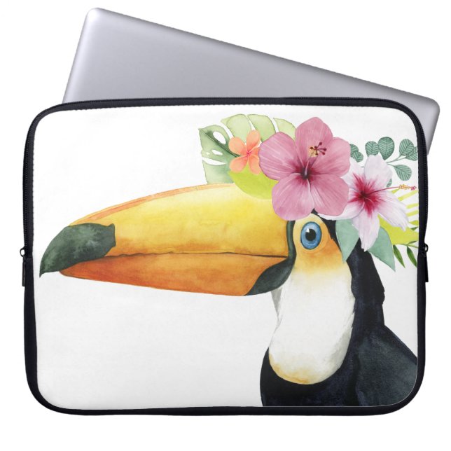 Tropical Halo - Toucan Laptop Sleeve (Front)