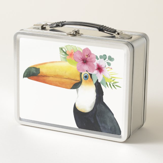 Tropical Halo - Toucan Metal Lunch Box (Front)