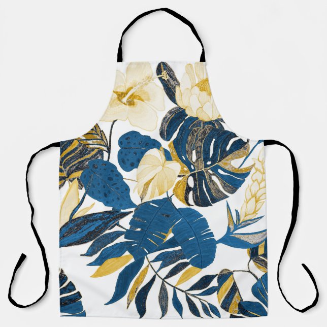 Tropical Hand Drawn: Creative Seamless Pattern Apron (Front)