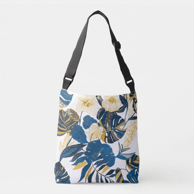 Tropical Hand Drawn: Creative Seamless Pattern Crossbody Bag (Front)