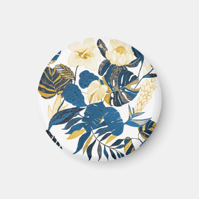 Tropical Hand Drawn: Creative Seamless Pattern Magnet (Front)