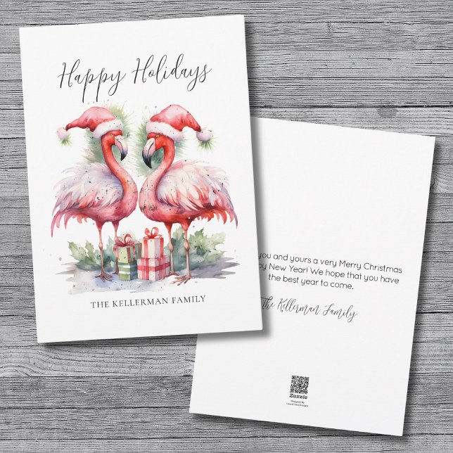 Tropical Happy Holidays Christmas Holiday Card (Tropical Happy Holidays Christmas Holiday Card )