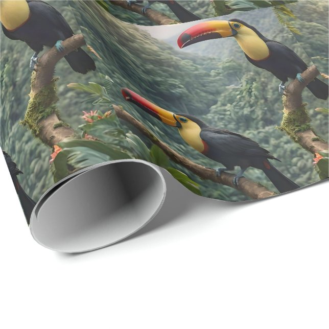 Tropical Harmony: Two Toucans in the Canopy Wrapping Paper (Roll Corner)