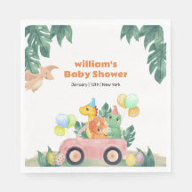 Tropical Hatching Egg Dino Car Baby Shower 