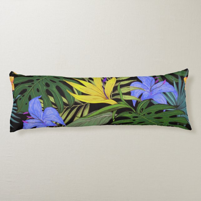 Tropical Hawaii Aloha Flower Graphic Body Cushion (Back)