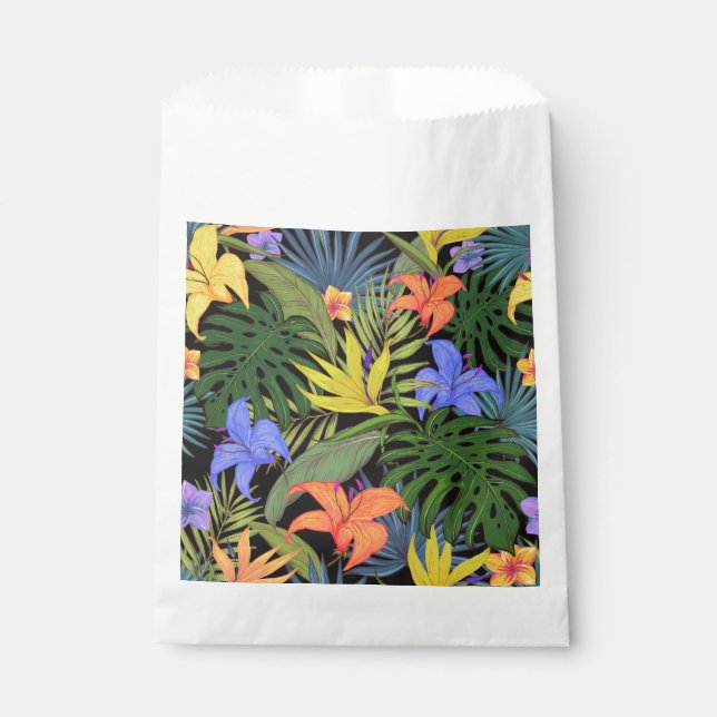 Tropical Hawaii Aloha Flower Graphic Favour Bags (Front)