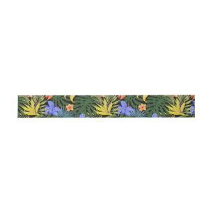 Tropical Hawaii Aloha Flower Graphic Invitation Belly Band