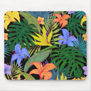 Tropical Hawaii Aloha Flower Graphic Mouse Mat
