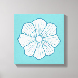Tropical Hawaii Hawaiian Flower Art Canvas Print