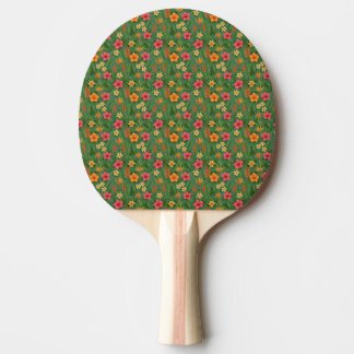 Tropical/Hawaii patterned floral Ping Pong Paddle