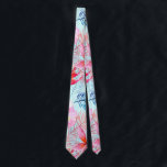 Tropical Hawaii. Tie<br><div class="desc">Bright,  colourful and cheerful,  this tie will stand out in crowd! Tropical design with Plumeria and Hibiscus flowers.</div>