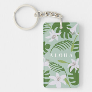 Tropical Hawaiian Aloha Key Ring
