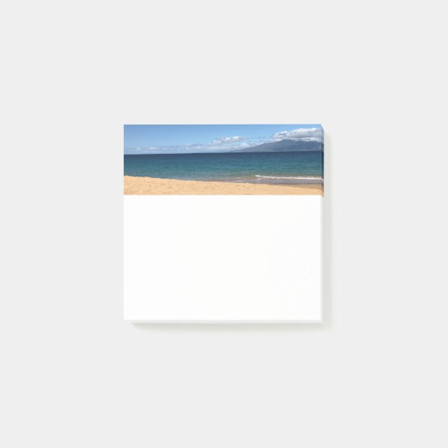 Tropical Hawaiian Beach Square Post-it Notes (Front)