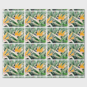 Tropical Hawaiian Bird of Paradise Wrapping Paper