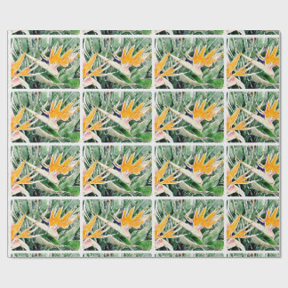 Tropical Hawaiian Bird of Paradise Wrapping Paper