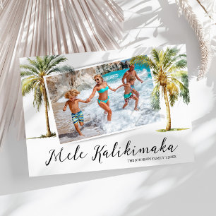 Tropical Hawaiian Christmas Photo Holiday Card