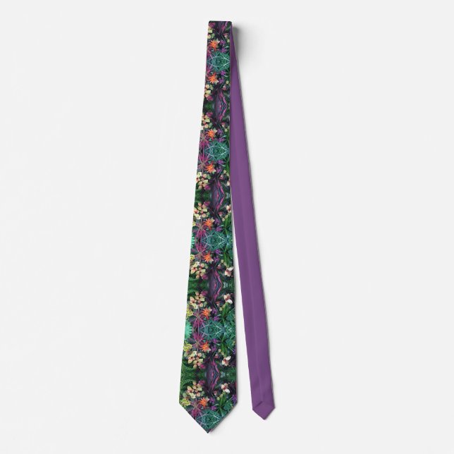 Tropical Hawaiian Flora Tie (Front)