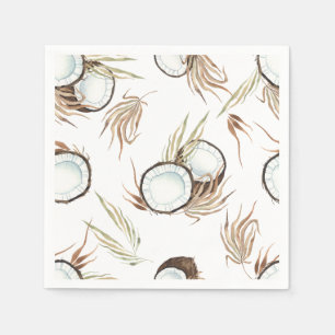 Tropical Hawaiian Floral & Coconut party Napkin