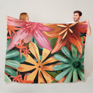 tropical/Hawaiian/floral/flower Fleece Blanket