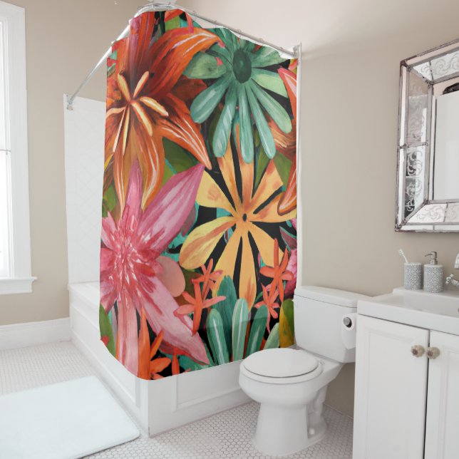 tropical/Hawaiian/floral/flower Shower Curtain (In Situ)
