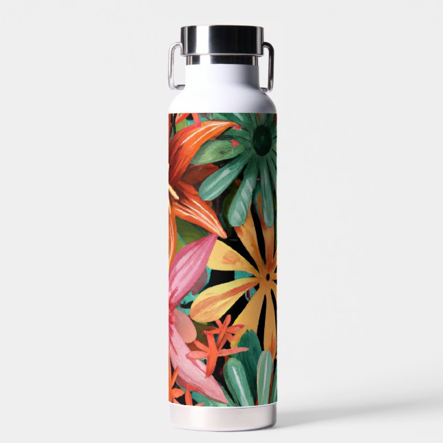 tropical/Hawaiian/floral/flower Water Bottle (Front)