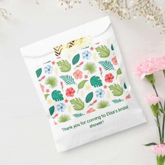 Tropical Hawaiian Floral Flowers Birthday Party Favour Bags (Sealed)