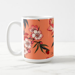 Tropical Hawaiian Floral Pattern Coffee Mug