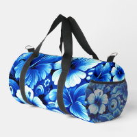 Tropical Hawaiian Flowers Hibiscus Cobalt Blue