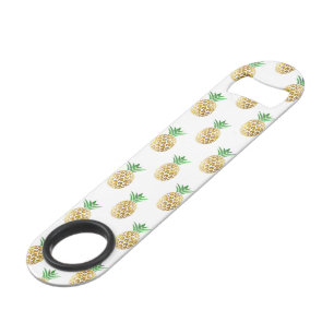 Tropical Hawaiian Gold Foil Pineapple Pattern