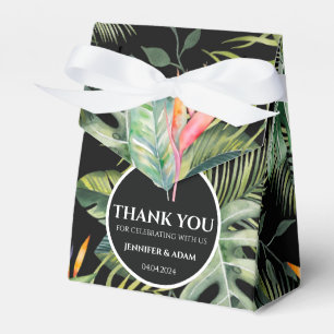 Tropical Hawaiian Heliconia Wedding Thank You Bag Favour Box