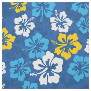 Tropical Hawaiian Hibiscus floral pattern Fabric