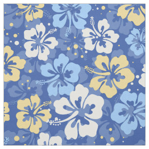 Tropical Hawaiian Hibiscus floral pattern Fabric