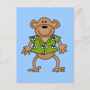 Tropical Hawaiian Monkey Tshirts and Gifts Postcard