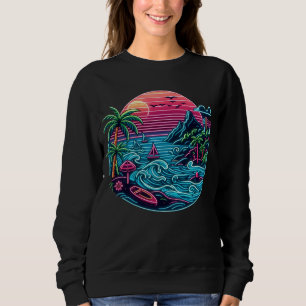 Tropical/Hawaiian neon beach Sweatshirt