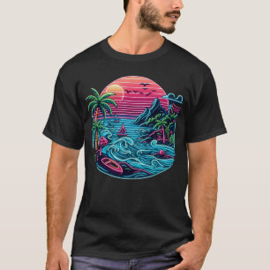Tropical/Hawaiian neon beach T-Shirt