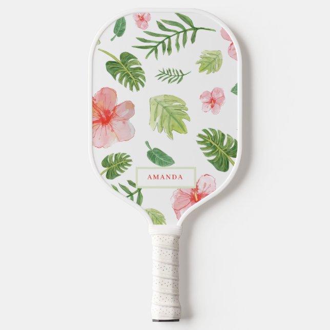 Tropical Hawaiian Pickleball Paddle (Front)