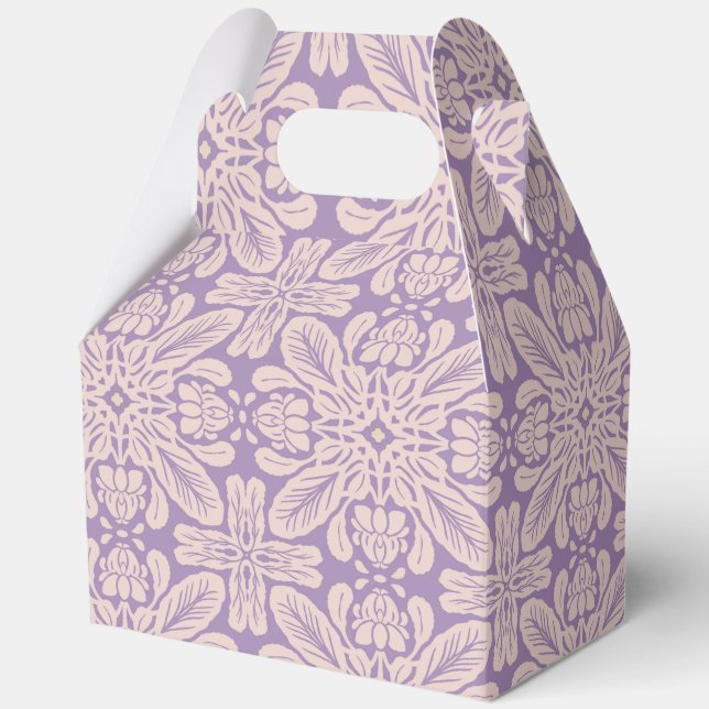 Tropical hawaiian print favour box (Front)