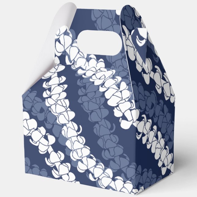 Tropical hawaiian print favour box (Front)