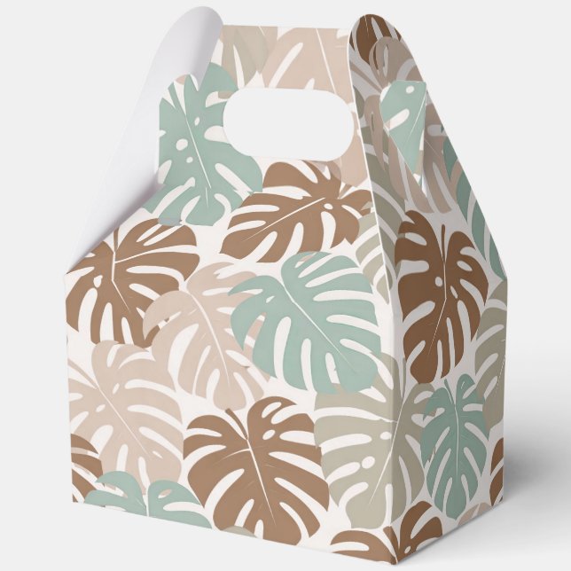 Tropical hawaiian print favour box (Front)