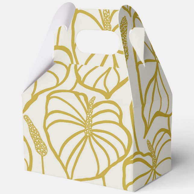 Tropical hawaiian print favour box (Front)