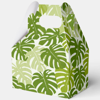 Tropical hawaiian print favour box